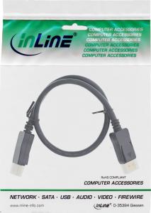 Kabel InLine DisplayPort - DisplayPort 0.5m czarny (ZUDP-044) 2