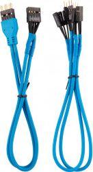 Corsair Zestaw kabli, 0.3m, Niebieski (ZUAD-1043) 2