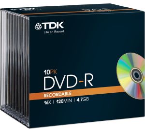 TDK DVD-R/10/Slim 4.7GB 16x 1