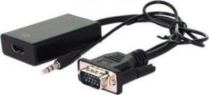 Adapter AV Value HDMI - D-Sub (VGA) + Jack 3.5mm czarny (JAB-3358658) 1