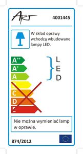 Art Wkład LED ART,G9,360st,3W,AC230V,COB,16*62mm,WW,2pack 2