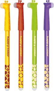 Happy Color Długopis usuwalny Żyrafy niebieski bls 4szt 1