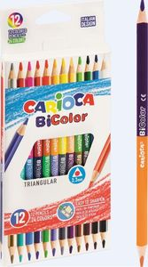 Carioca Kredki ołówkowe trójkątne BiColor 12/24 CARIOCA 1