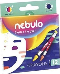 Nebulo Kredki świecowe okrągłe 12 kolorów NEBULO 1
