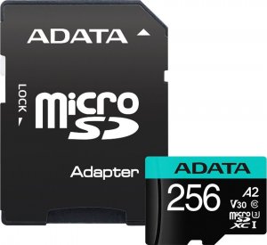 Karta ADATA Premier Pro MicroSDXC 256 GB Class 10 UHS-I/U3 A2 V30 (AUSDX256GUI3V30SA2-RA1) 1