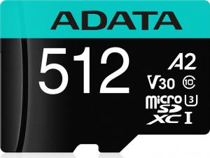 Karta ADATA Premier Pro MicroSDXC 512 GB Class 10 UHS-I/U3 A2 V30 (AUSDX512GUI3V30SA2-RA1) 3