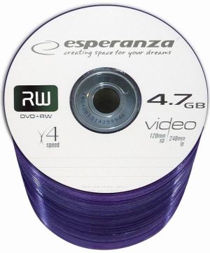 Esperanza DVD+RW 4.7 GB 4x 100 sztuk (10215905784761400) 1