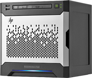 Serwer HP ProLiant MicroServer Gen8 G1610T B120i 2x1Gb 1x4GB 1x1TB SATA LFF NHP DVD-RW 1x150W (724146-425) 1