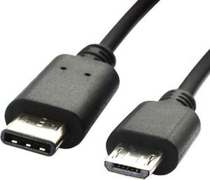 Kabel USB SmartGPS USB-C - microUSB 1 m Czarny 1