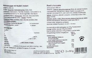 Travellunch Żywność liofilizowana Travellunch Rosół z kurczaka z makaronem 2 x 50 g 1-osobowa 50162 uniwersalny 2