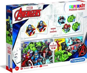 Clementoni Superkit puzzle 2x30 + memo + domino Avengers 1