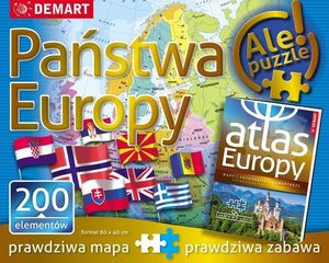 Demart Puzzle: Państwa Europy + atlas 1