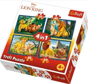 Trefl Puzzle 4w1 Król Lew i przyjaciele 1