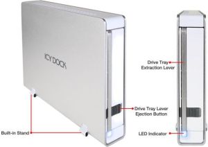 Kieszeń Icy Dock Obudowa na dysk 3.5" z kieszenią SATA, eSATA, USB (MB559US-1S) 5