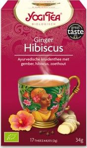 Yogi Tea YOGI TEA_Ginger Hibiscus ajurwedyjska herbatka z imbirem hibiskusem i lukrecją 17 saszetek 1
