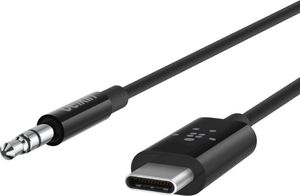 Kabel USB Belkin USB-C - mini Jack 3.5 mm 1.8 m Czarny (F7U079bt06-BLK) 3