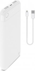 Powerbank Belkin Power Bank BoostCharge 10k + Lightning + kabel biały-F7U065btWHT 1