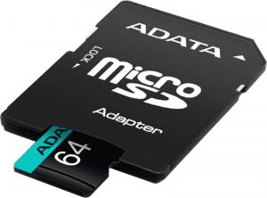 Karta ADATA Premier Pro MicroSDXC 64 GB Class 10 UHS-I/U3 A2 V30 (AUSDX64GUI3V30SA2-RA1) 3