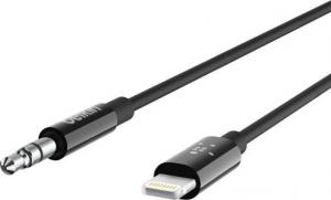 Kabel USB Belkin Lightning - mini Jack 3.5 mm 0.9 m Czarny (AV10172bt03-BLK) 3