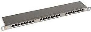 Solarix Patch panel 19" 0,5U 24x RJ45 Cat.5E STP z wspornikiem (SX24HD-5E-STP-SL) 1