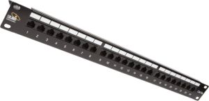 Solarix Patch panel 19" 1U 24x RJ45 Cat.5E UTP z wspornikiem (SX24L-5E-UTP-BK) 2