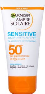 Garnier Krem do opalania Ambre Solaire Sensitive Advanced Face Protection Cream SPF50+ 50ml 1