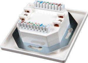 Solarix gniazdo 2 x CAT5e UTP RJ45 podtynkowy biały SX9-2-5E-UTP-WH 2