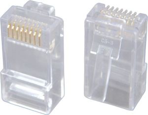 Solarix modular plug 8p8c CAT6 folded, unshielded, for wire KRJ45/6SLD-100 1