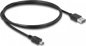 Kabel USB Delock USB-A - miniUSB 1 m Czarny (83362) 1