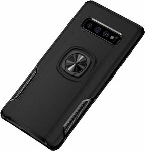 Etui Pancerne Armor Ring Cover Holder 360 SAMSUNG GALAXY S10+ S10 PLUS czarne uniwersalny 2