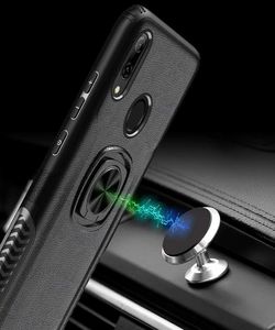 Etui Pancerne Armor Ring Cover Holder 360 HUAWE P SMART 2019 czarne uniwersalny 2