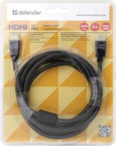 Kabel Defender HDMI - HDMI 3m czarny (87434) 1