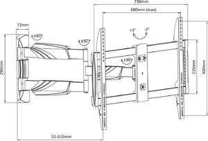 Maclean Uchwyt ścienny MC-833 23'' - 70'' 5