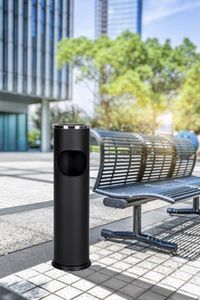 Kosz na śmieci Metlex popielnica czarny 9