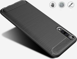 Hurtel Carbon Case elastyczne etui pokrowiec Samsung Galaxy A70 niebieski uniwersalny 5
