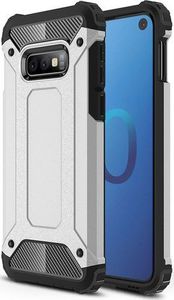 Hurtel Hybrid Armor pancerne hybrydowe etui pokrowiec Samsung Galaxy S10e srebrny uniwersalny 1
