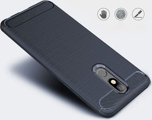 Hurtel Carbon Case elastyczne etui pokrowiec LG K40 X420 niebieski uniwersalny 3