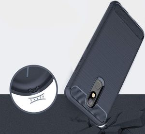 Hurtel Carbon Case elastyczne etui pokrowiec LG K40 X420 niebieski uniwersalny 5