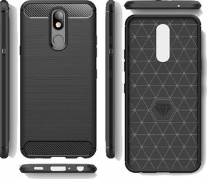 Hurtel Carbon Case elastyczne etui pokrowiec LG K40 X420 czarny uniwersalny 3