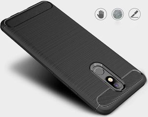 Hurtel Carbon Case elastyczne etui pokrowiec LG K40 X420 czarny uniwersalny 5
