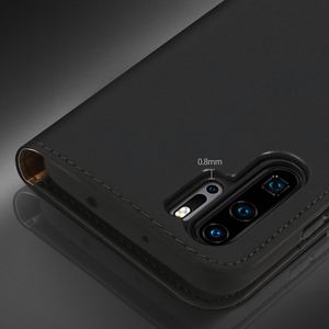 Dux Ducis Wish skórzane etui pokrowiec ze skóry naturalnej Huawei P30 Pro czarny uniwersalny 7
