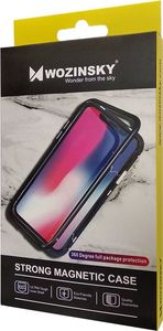 Wozinsky Magnetic Case magnetyczne etui 360 pokrowiec na całą obudowę przód + tył OnePlus 7 Pro czarny uniwersalny 13