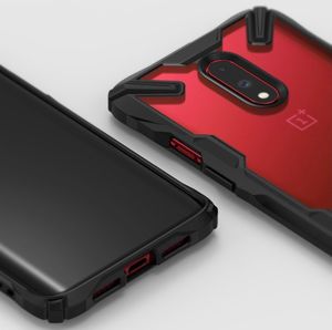 Ringke Ringke Fusion X etui pancerny pokrowiec z ramką OnePlus 7 czarny (FXOP0004) uniwersalny 3