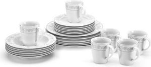Gerlach Porcelana Livia zestaw obiadowy. Zestaw 24 elementowy dla 6 osób 1