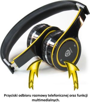 Słuchawki Prestigio PBHS1BY Czarno-żółte 3