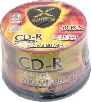 Extreme CD-R 700 MB 52x 50 sztuk (E5905784761336) 1