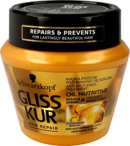 Schwarzkopf Gliss Kur Oli Nutritive Maska przeciwdziałająca rozdwajaniu włosów 300ml 1