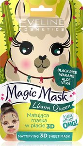 Eveline Eveline Magic Mask Matująca Maska w płacie 3D Llama Queen 1szt 1