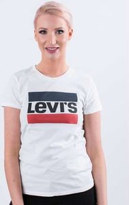 Levi`s THE PERFECT TEE 0297 SPORTSWEAR LOGO WHITE - XS - damskie - biały 1