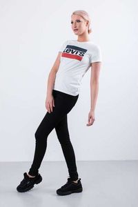Levi`s THE PERFECT TEE 0297 SPORTSWEAR LOGO WHITE - XS - damskie - biały 3